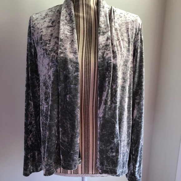 BB Dakota Sweaters - BB Dakota Velvet Long Sleeve Shrug Size Large 🌟 3/$10